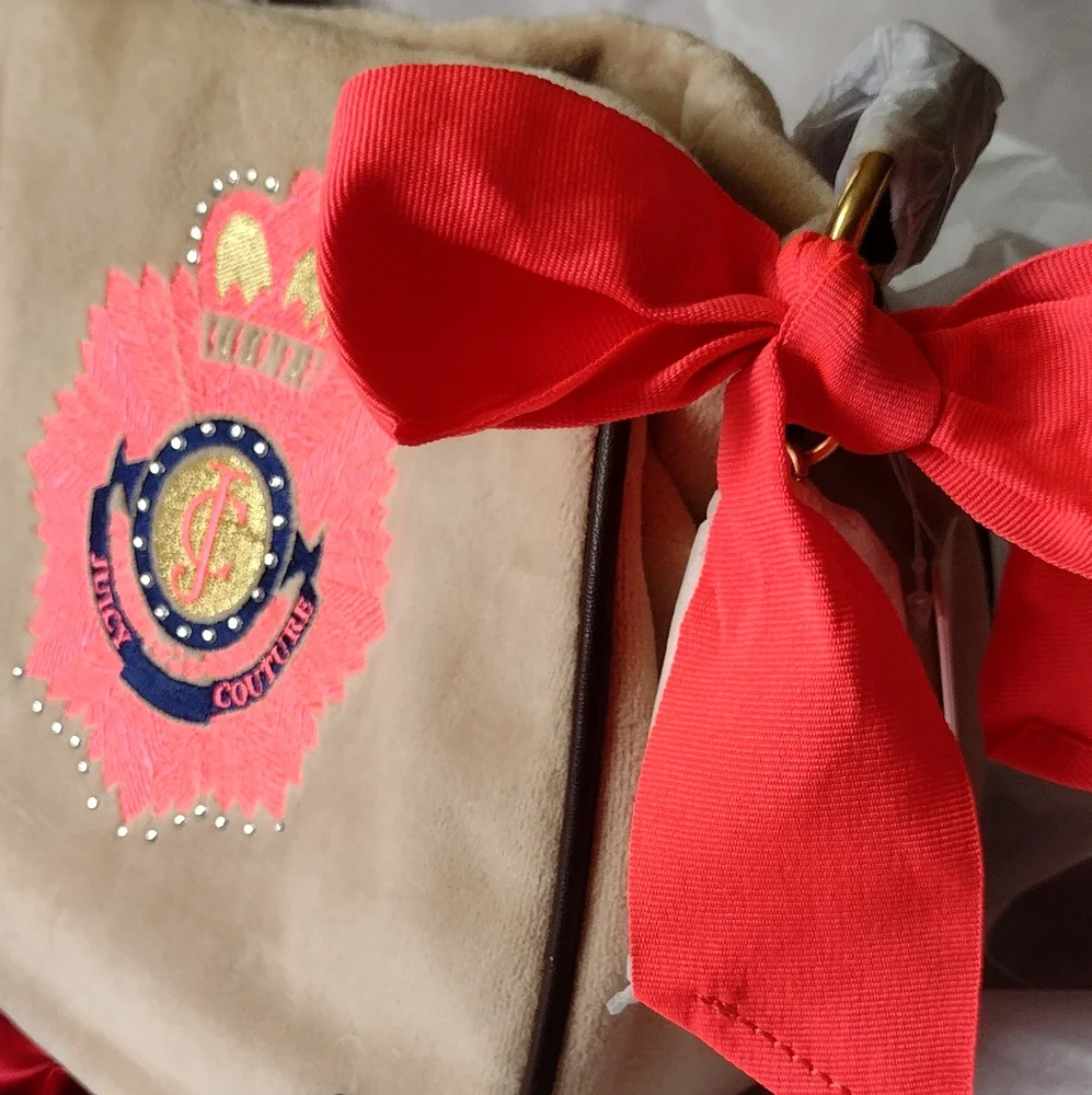 JC Velvet Cream Crest n'  👑 Orange Gold Black Monogram Crystal Embellished NWT - Picture 5 of 12